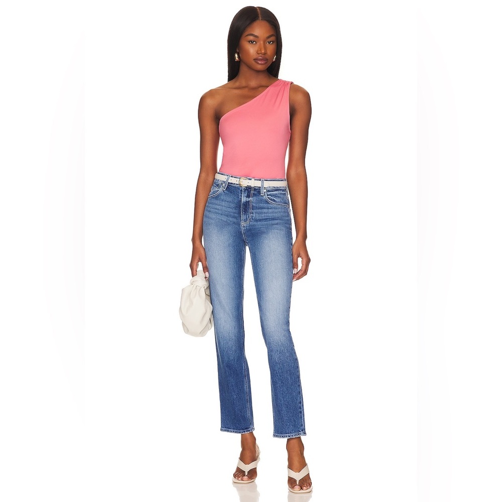 Paige Saveria Bodysuit Medium‎ in Dusty Bubblegum Women’s One Shoulder